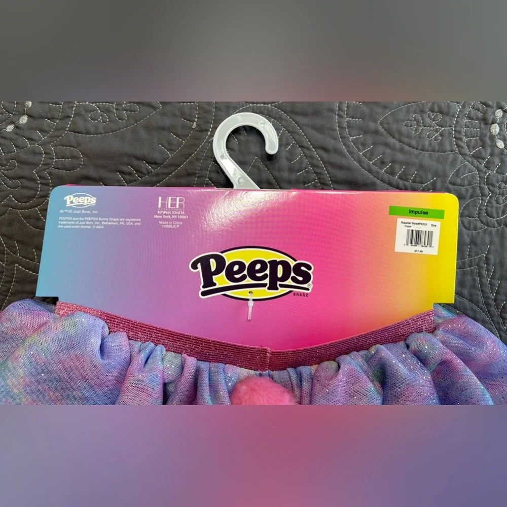 Peeps Girls Tutu With Peeps Bunny Headband NWT OS
